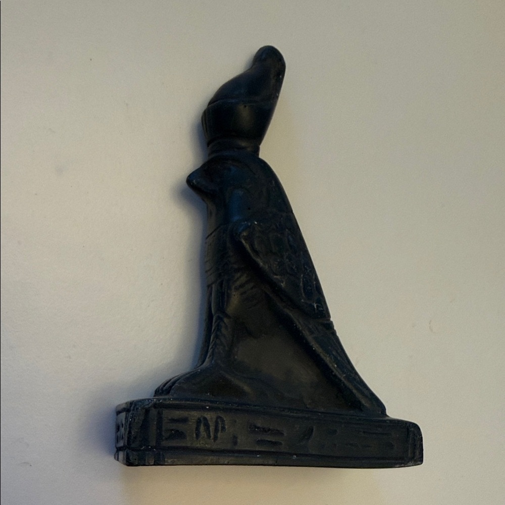 Egyptian Horus Falcon Statue Figurine Black Resin Replica God of Protection